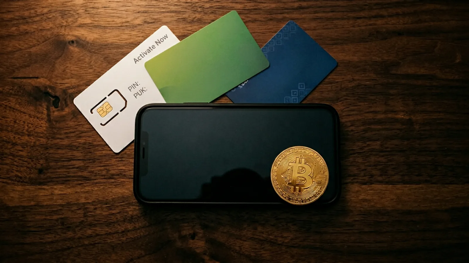 Nature morte de cartes-cadeaux Recharge mobile